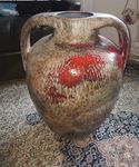 Majolika Karlsruhe große Bodenvase